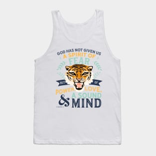 Power, Love and a Sound Mind 2 Timothy 1v7 Tank Top